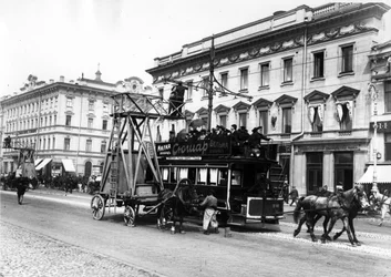 Holzgerüstwagen für Straßenbahnreparaturen, St. Petersburg, 1908